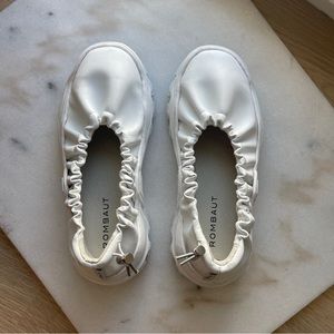 Rombaut White Future Leather Boccaccio II Aura Ballerina Flats